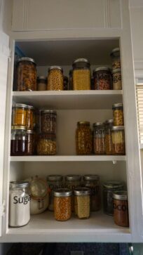 Pantry Party Finishing up the pantry, and there are finally enough jars to keep all the staples.
