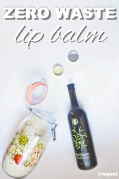 Zero Waste Cocoa Butter Lip Balm Zero Waste, Vegan Lip Balm from www.goingzerowaste.mom #zerowaste #lipbalm #DIY #DIYBeauty #Skincare #ecofriendly