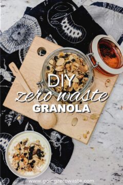 Homemade Gluten Free Granola (Zero Waste Recipe) DIY, Zero Waste Granola with Dried Blueberries
