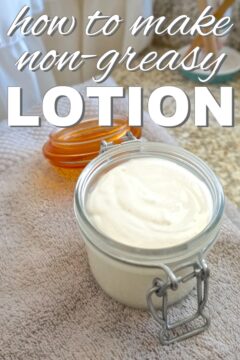 Homemade Lotion Recipe how to make non-greasy lotion