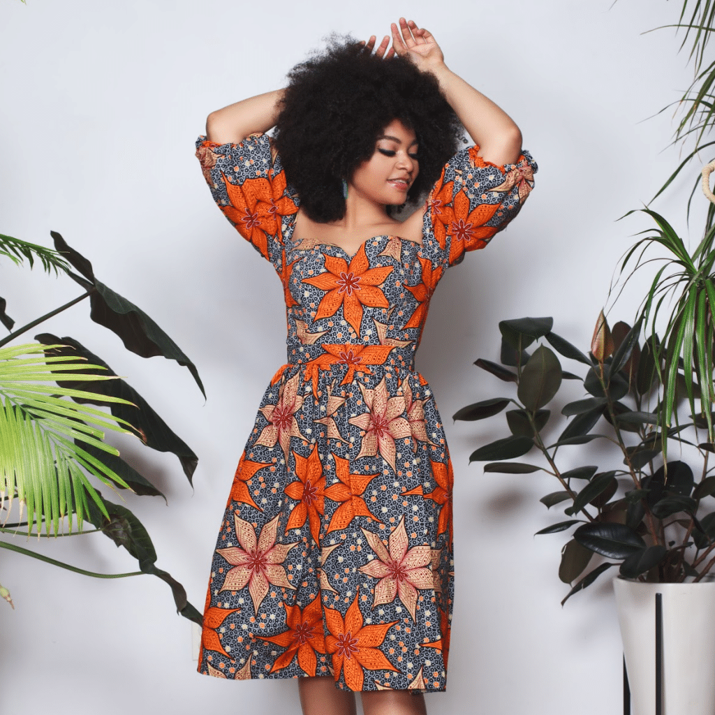 woman wearing dress that is sustainable
