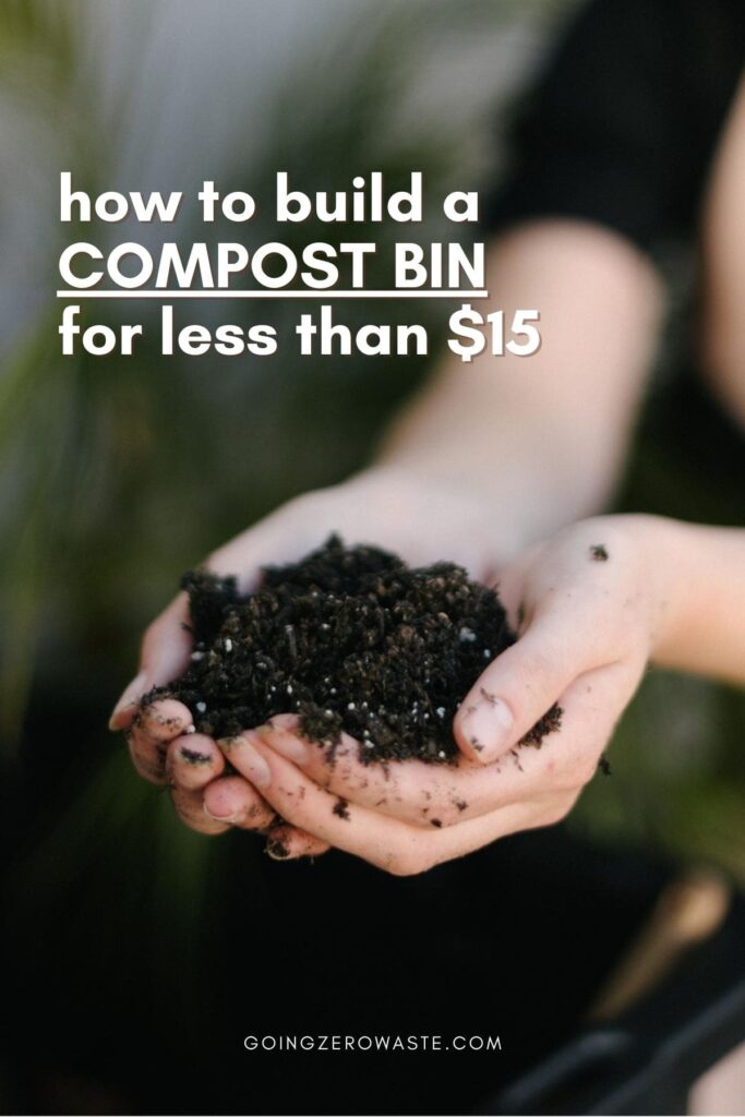 titled image (and shown): how to build a compost bin for less than $15