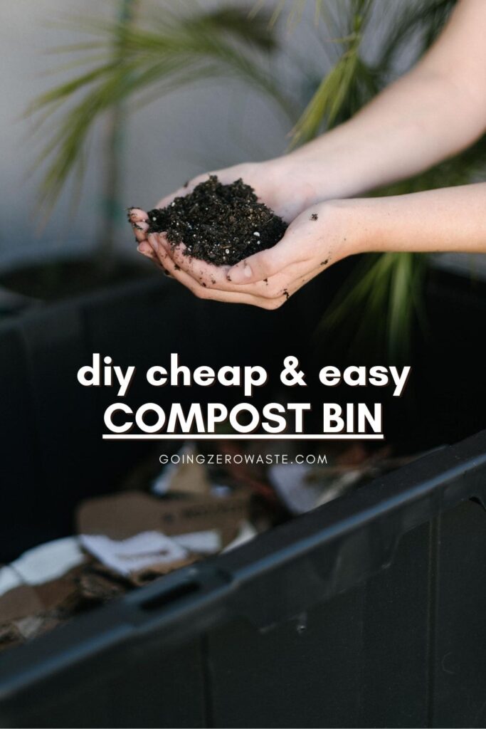 titled image (and shown): diy cheap & easy compost bin