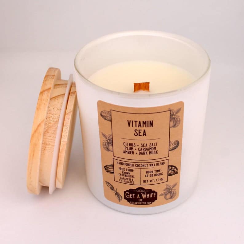 get a whiff co candles eco-friendly, zero waste, non-toxic candles in pretty jars