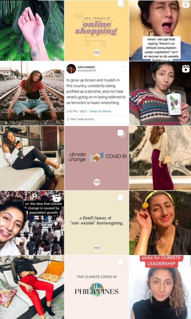 Zahara Biabani / Eco friendly living: 15 people who will motivate you and inspire you! from www.goingzerowaste.mom #zerowaste #ecofriendly #instagram #influencers #sustainableliving