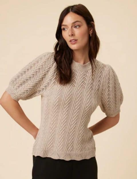 short sleeved ethical sweater