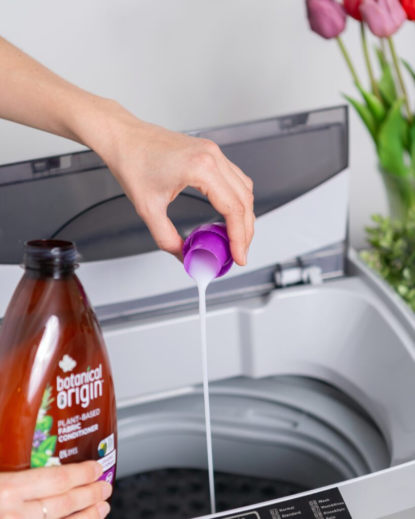 Botanical Origin brand of plant based fabric softener alternative