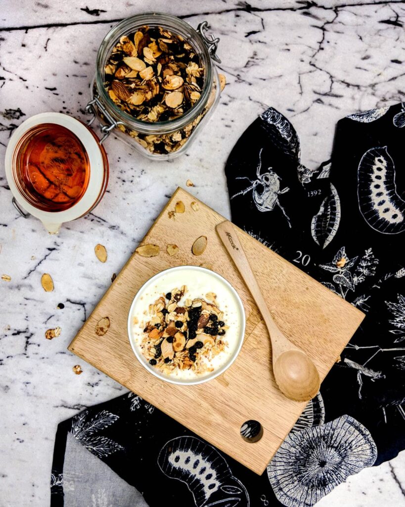 homemade Gluten free granola in a bowl