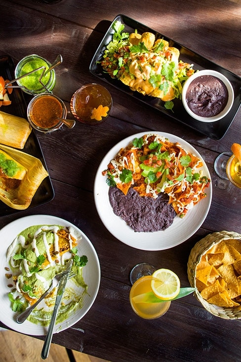 Top view of a plant based meal to illustrate conscious consumerism