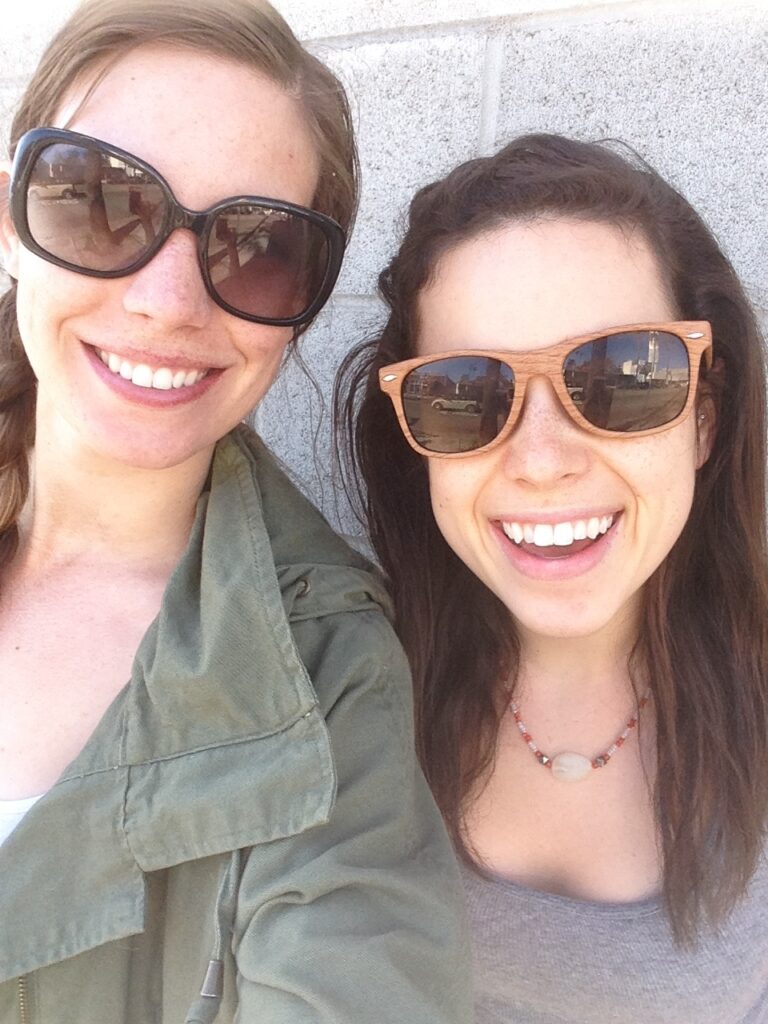 Sustainable travel tips - Kathryn and a friend traveling the eco friendly way