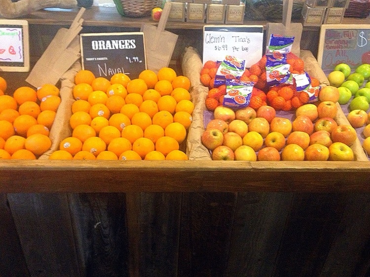 Bulk bins inside a grocery store are a great way to achieve zero waste travel.